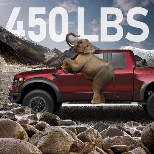 Vista 5 de Estribos compatibles con Ford F150 Super Cab 2015-2024. Barras Nerf de acero inoxidable para Ford Super Cab.