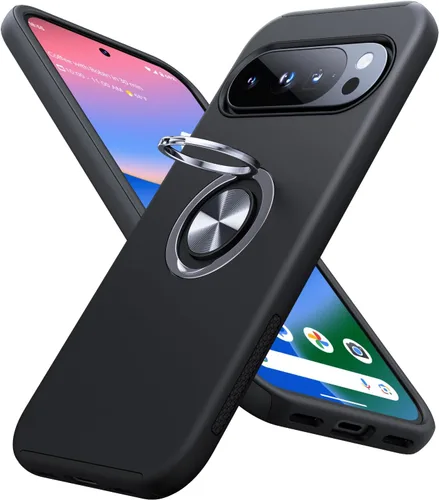 Vista 27 de JAME Funda delgada para Google Pixel 7 Pro, soporte de anillo a prueba de Azul