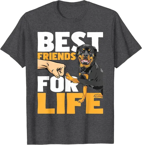 Vista 28 de Best Friends for Life - Rottweiler Animal Dog Lover Breeder T-Shirt