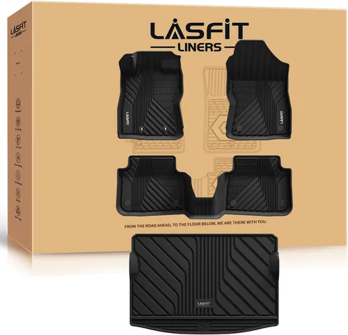 Vista 20 de LASFIT Alfombrillas de Piso Compatibles con Nissan Armada 2017-2018 / Infiniti QX56 2011-2013 / Infiniti QX80 2014-2018, TPE Para Todo Clima Ajuste