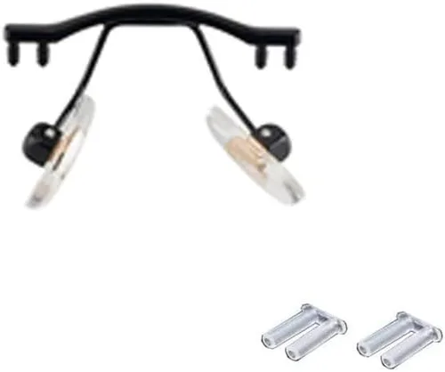 Vista 3 de Gafas sin montura doradas, puente de nariz, almohadillas para gafas, piezas de doble tapón de goma y accesorios de destornillador