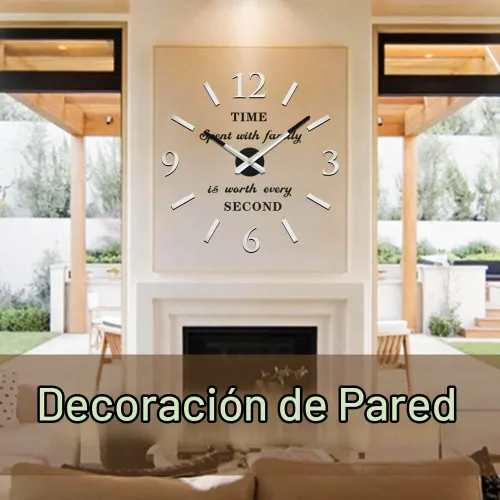 Vista 2 de VANGOLD Reloj de pared para decoración de sala de estar Plata