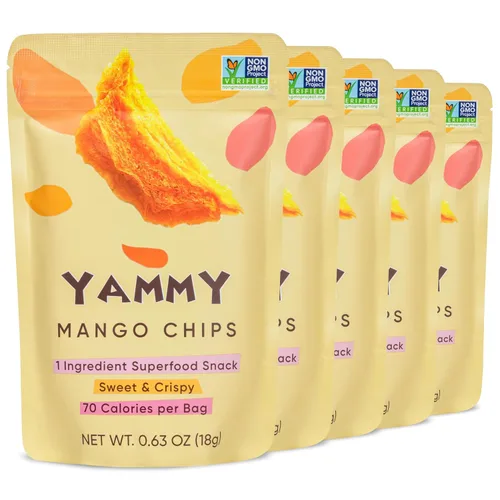 Vista 11 de Yammy Chips de fruta del dragón seca para refrescos (paquete de 5.6 oz, 4 unidades) - Como piezas de fruta del dragón liofilizada - Snack saludable