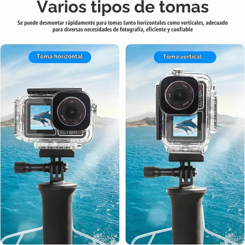 Vista 6 de FiTSTILL Funda impermeable subacuática de 196 pies/60 m con interfaz magnética de liberación rápida compatible con DJI Osmo Action 5 Pro Action 4