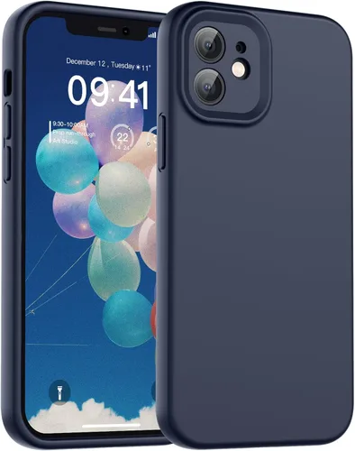 Vista 150 de SUPFINE - Funda diseñada para iPhone 12, silicona líquida premium con [forro de microfibra suave antiarañazos][protección de cámara mejorada], funda