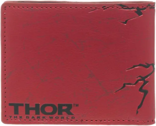 Vista 2 de Marvel Thor Dark World - Cartera plegable con doble pliegue, color rojo