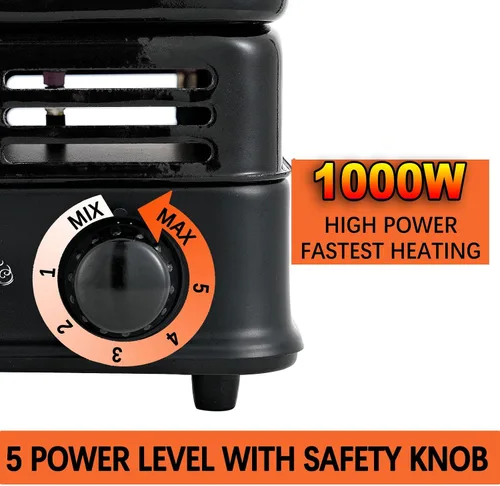 Vista 5 de Quemador de carbón multipropósito Turbo Quemador de carbón de arranque de carbón Placa caliente Estufa eléctrica de coco Arrancador de coco 1000W