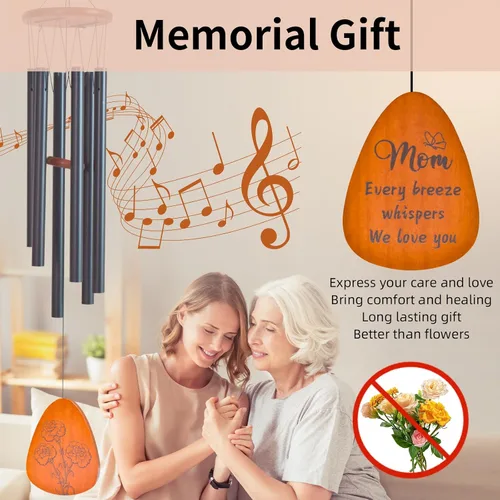 Vista 4 de Campanas de viento para mamás, regalos para mamá, regalos de Acción de Gracias y Navidad, el mejor regalo para el día de la madre, regalo
