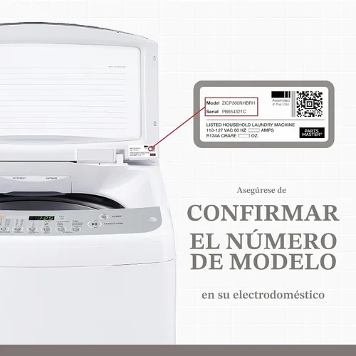 Vista 5 de Reemplazo Parts Master para Válvula de Agua de Lavadora GE - WH13X26535, PS12726769, AP6892695 - Para Lavadora GE