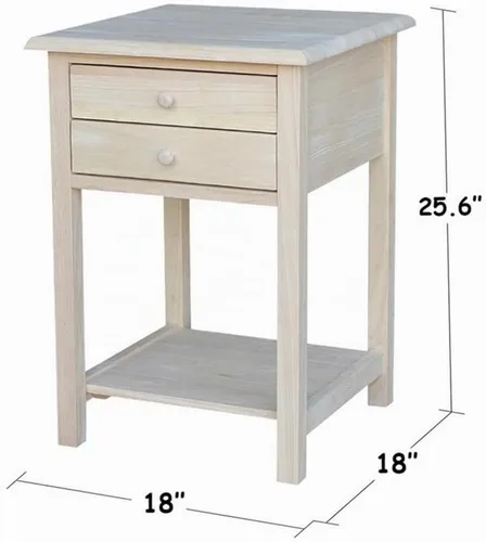 Vista 2 de International Concepts - Lámpara de mesa, madera, sin terminar