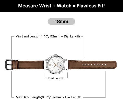 Vista 112 de Fullmosa Correa de reloj de liberación rápida de 0.866 in, 0.787 in y 0.709 in, bandas de cuero bruñido para Samsung Galaxy Watch/Garmin Watch