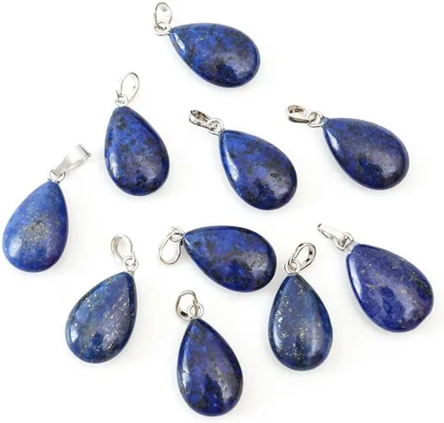 Vista 12 de Adabele Piedra semipreciosa natural de 0.787 pulgadas (0.787 in), colgante de gota de gota suelta para collar, aretes, llavero, colgante