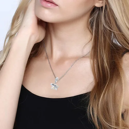 Vista 5 de QeenseKc Lindo gato elefante mariposa huella de pata mamá oso abalorio animal mascota para pulseras europeas
