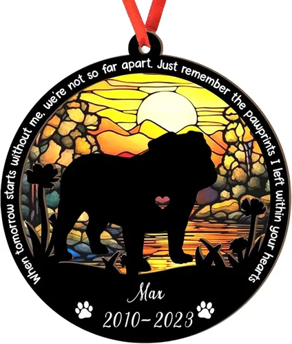 Vista 14 de Adorno personalizado para atrapasoles de sabueso afgano, adorno de Navidad de sabueso afgano – Regalo para perro amante, sabueso afgano