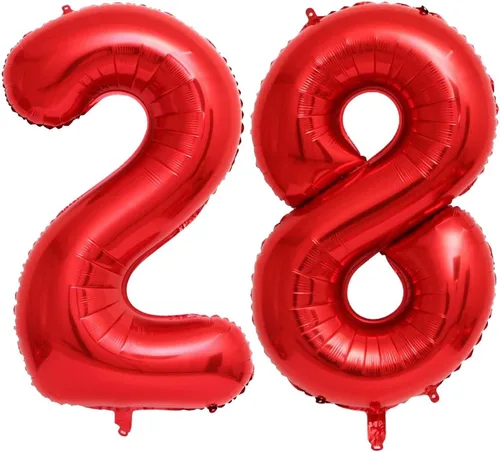 Vista 18 de Globos rojos de 40 pulgadas con el número 10, globos gigantes de 10 globos rojos de cumpleaños 10 globos rojos de cumpleaños 10 globos de 10.º
