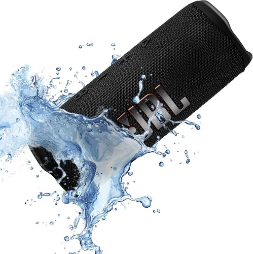 Vista 6 de JBL Flip 6 - Altavoz inalámbrico portátil Sonido de graves profundos, clasificación de impermeabilidad IP67 Audio Bluetooth para exteriores