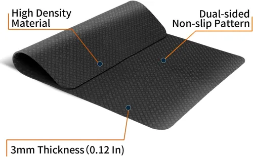 Vista 5 de Stepwaver - Alfombrilla antideslizante de goma de doble cara para máquina elíptica, alfombrilla antideslizante de 24 x 17 pulgadas para placa