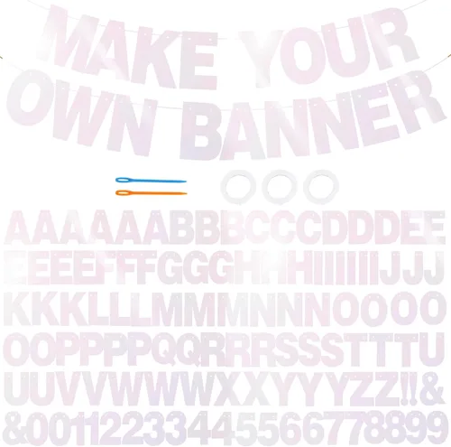 Vista 42 de 116 piezas de letras de la A a la Z DIY Banner personalizado Colorido
