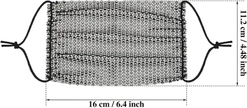 Vista 2 de Nuanchu 4 piezas de malla con diamantes de imitación cubierta facial de malla brillante de cristal para mujer