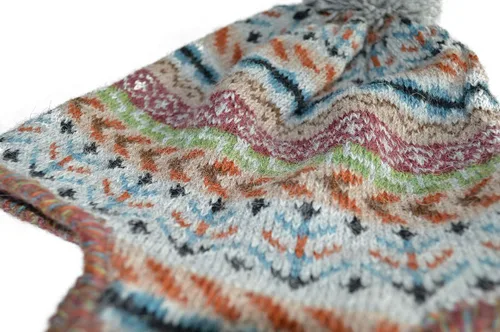Vista 3 de Invisible World - Gorro de lana de alpaca para mujer con tapas para los oídos