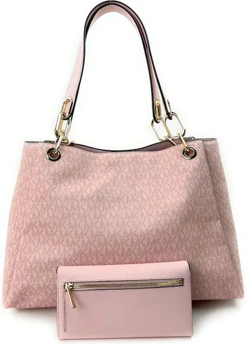 Vista 3 de Michael Kors Trisha - Bolso de hombro grande para mujer, con cartera triple a juego
