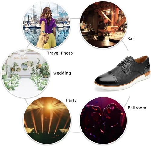 Vista 6 de Meijiana Men's Oxford Shoes Men Fashion Light Shoes Casual Business Shoes