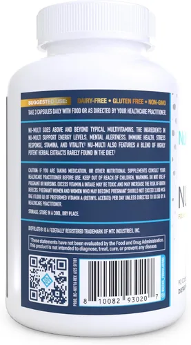 Vista 2 de NuEthix Formulations Nu-Multi Suplemento dietético de apoyo de micronutrientes básicos, 90 cápsulas