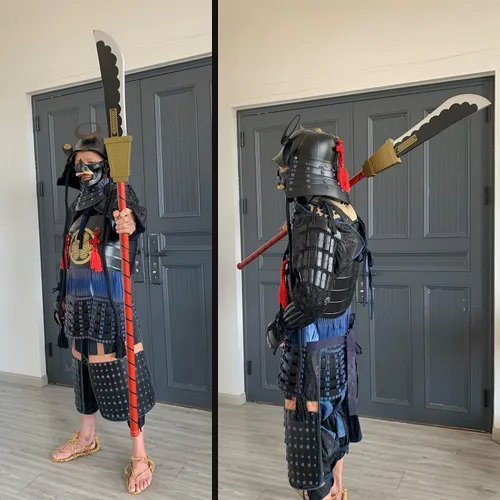 Vista 5 de Whitebeard Edward Newgate Big, cosplay de anime japonés, 59 pulgadas, para colección, exhibición, plástico, negro