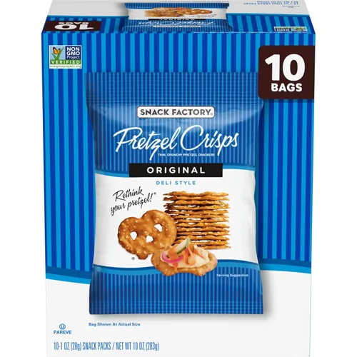 Vista 12 de Snack Factory Pretzel Crisps - Sabor original