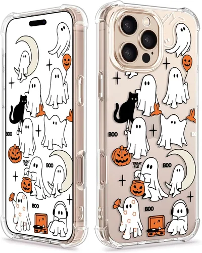 Vista 10 de Funda transparente de fantasma de Halloween (fantasma de Halloween, Google Pixel 7 Pro)