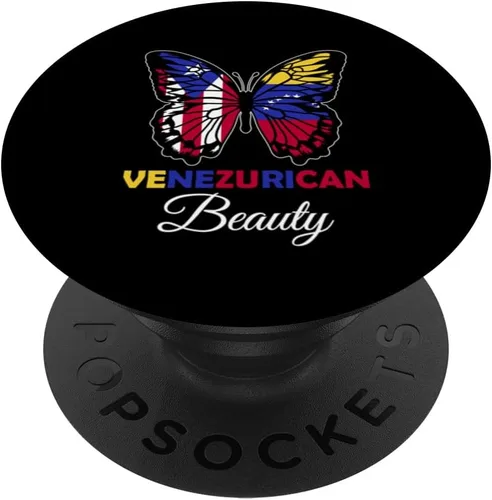 Vista 6 de Venezurican Beauty Butterfly Heritage Venezuela Puerto Rico PopSockets MagSafe PopGrip para iPhone