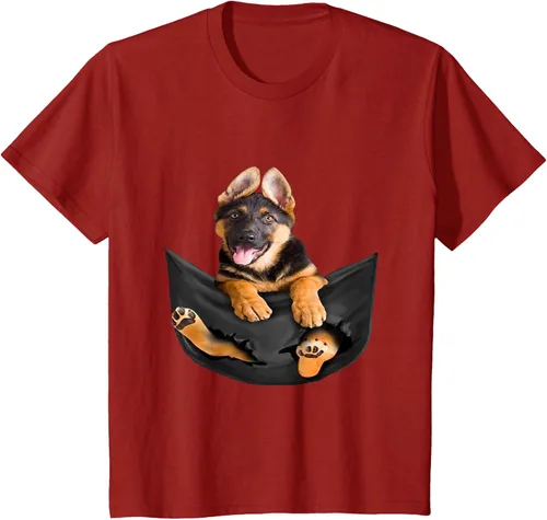 Vista 46 de Dog Lovers Gifts - Camiseta divertida con cara de perro con bolsillo, Negro, S