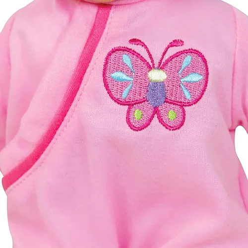 Vista 5 de Lissi - Muñeca de bebé parlante de 11 pulgadas, juguete de cuerpo suave con 6 sonidos en traje rosa