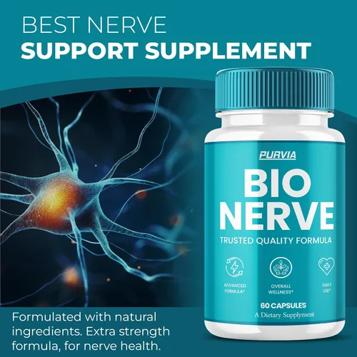 Vista 4 de Paquete de 2 cápsulas Bio Nerve, pastillas de suplemento BioNerve Plus Cápsulas de fórmula de bienestar premium, ingredientes naturales avanzados