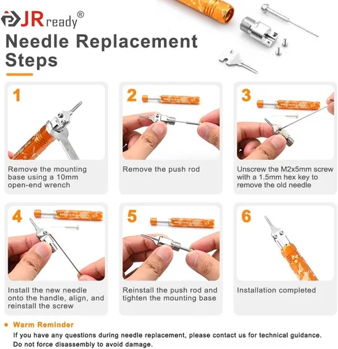Vista 6 de JRready ST5279 2 puntas de repuesto P-D145 para extractor de pasador de varilla expulsora DAP-D145, accesorios para herramientas de liberación