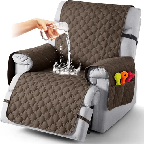 Vista 35 de TAOCOCO Fundas reclinables 100% impermeables, con correas para las piernas, funda de sofá reclinable reversible para silla reclinable, protector