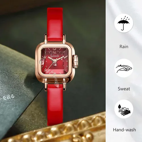 Vista 5 de RORIOS Reloj de cuarzo analógico de moda para mujer, reloj de cuarzo simple, impermeable, reloj de vestir cuadrado, reloj de pulsera con esfera