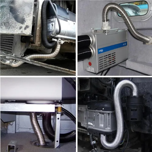 Vista 6 de KXKZREN Tubo de escape de acero inoxidable 24.5mm de diámetro interior Tubo de extensión de escape para calentador de estacionamiento de aire