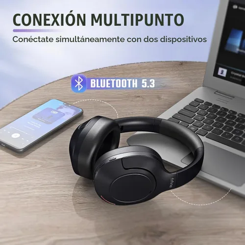Vista 5 de FIFINE X3 Wireless Bluetooth Headphones with Mic for Music, Calls, Workouts Negro