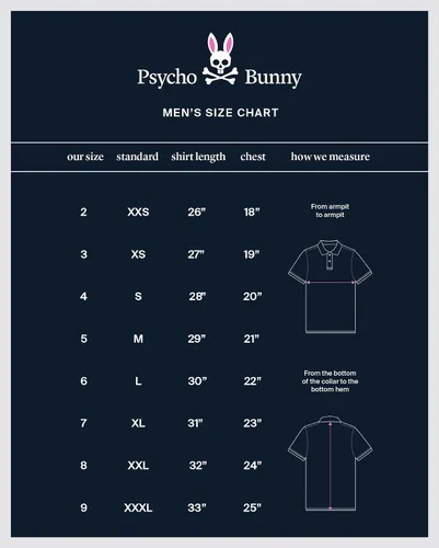 Vista 8 de Psycho Bunny Camiseta de manga corta con cuello en V para hombre