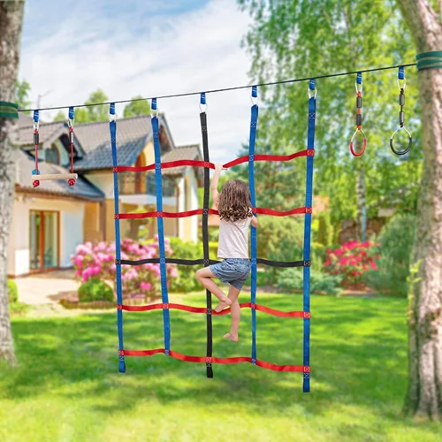 Vista 4 de Red de escalada para niños al aire libre, red de carga de escalada, accesorios para patio de recreo, red de escalada para niños accesorios