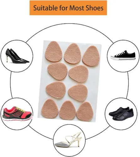 Vista 5 de 20 Pack Metatarsal Pads for Women and Men, Felt Ball of Foot Cushion, Adhesive Forefoot Pads Forefoot Cushion Pads, Foot Pads for Forefoot and Sole