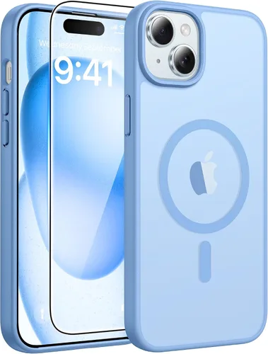 Vista 235 de FNTCASE - Funda para iPhone 16 Pro: magnética, mate, translúcida, de grado militar, protectora contra caídas, resistente, fina, duradera y a prueba