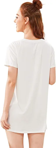 Vista 2 de Floerns Camisón de lencería divertido para mujer, camiseta con estampado lindo