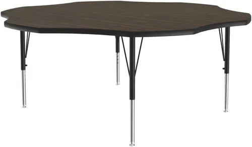Vista 144 de Correll - Mesa rectangular de actividades para el aula de 24 x 36 pulgadas, altura ajustable (19-29 pulgadas), parte superior de nogal colonial