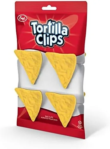 Vista 4 de Genuine Fred, Juego de 4 clips de patata, cierres ondulados para bolsas de chips, clips para bolsas, diseño patentado
