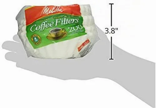 Vista 2 de Melitta Filtros de café Junior Basket 200 unidades, blanco, 4-6 tazas (paquete de 3)