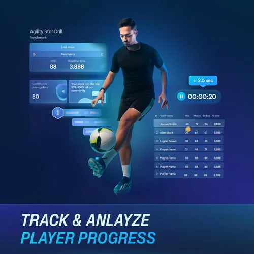 Vista 5 de BlazePod Soccer Reaction Training Kit – 4 Smart Light Pods for Speed, Ball Control & Game IQ – Football Reflex Training for Players & Coaches – App