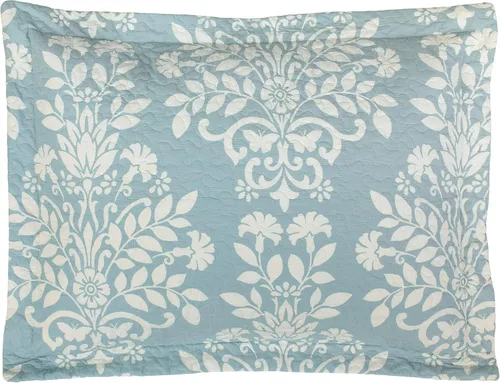 Vista 4 de Juego de edredón Laura Ashley, color azul., Algodón, Azul brisa, gemelo
