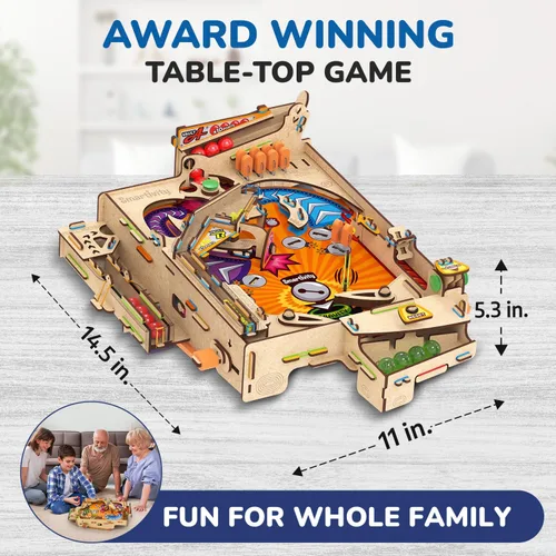 Vista 6 de Smartivity - Máquina de pinball DIY para niños de 8 a 14 años Juego de arcade galardonado globalmente Construye tu propia máquina de pinball